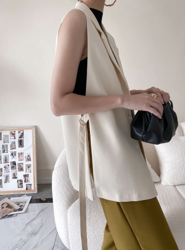 ベーシックカラーノースリーブジャケット 2色展開 - select store mirror meベーシックカラーノースリーブジャケット 2色展開197250502mirror meselect store mirror me197250502ホワイトXS