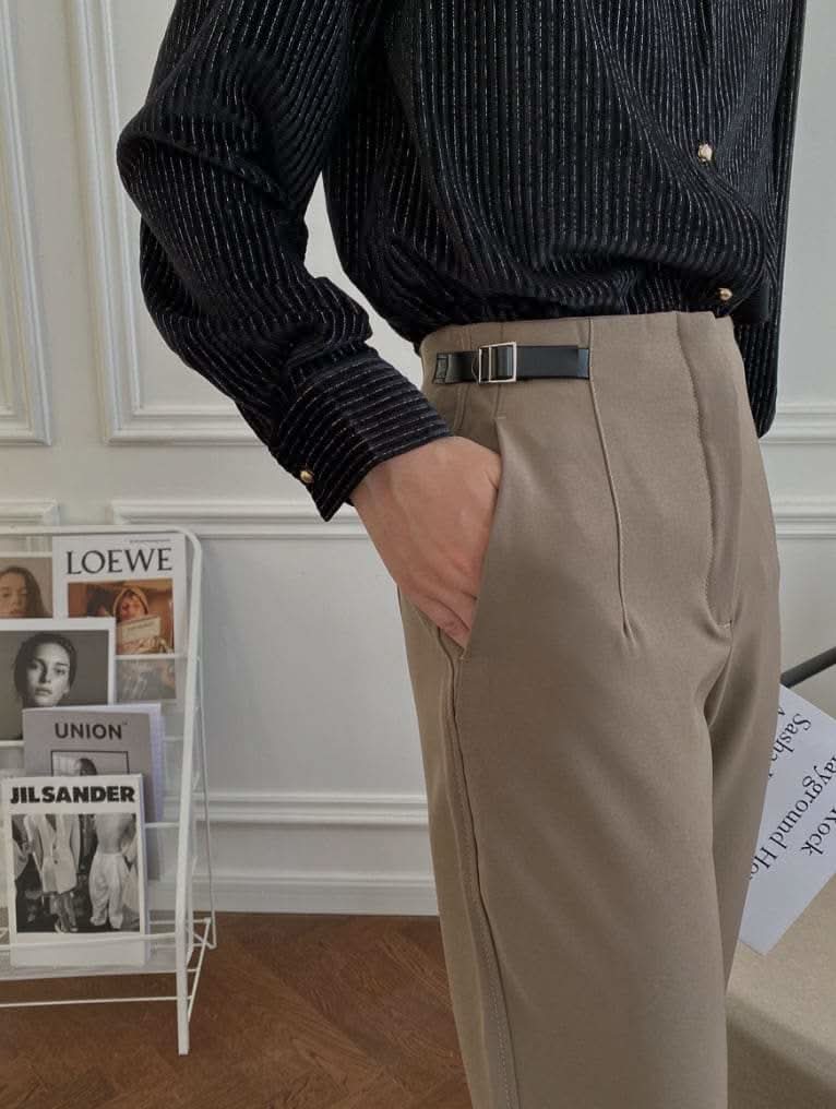 【動画あり】ウエストベルトスラックスシンプルパンツ 2色展開 - select store mirror me【動画あり】ウエストベルトスラックスシンプルパンツ 2色展開197257722mirror meselect store mirror me197257722ライトブラウンS