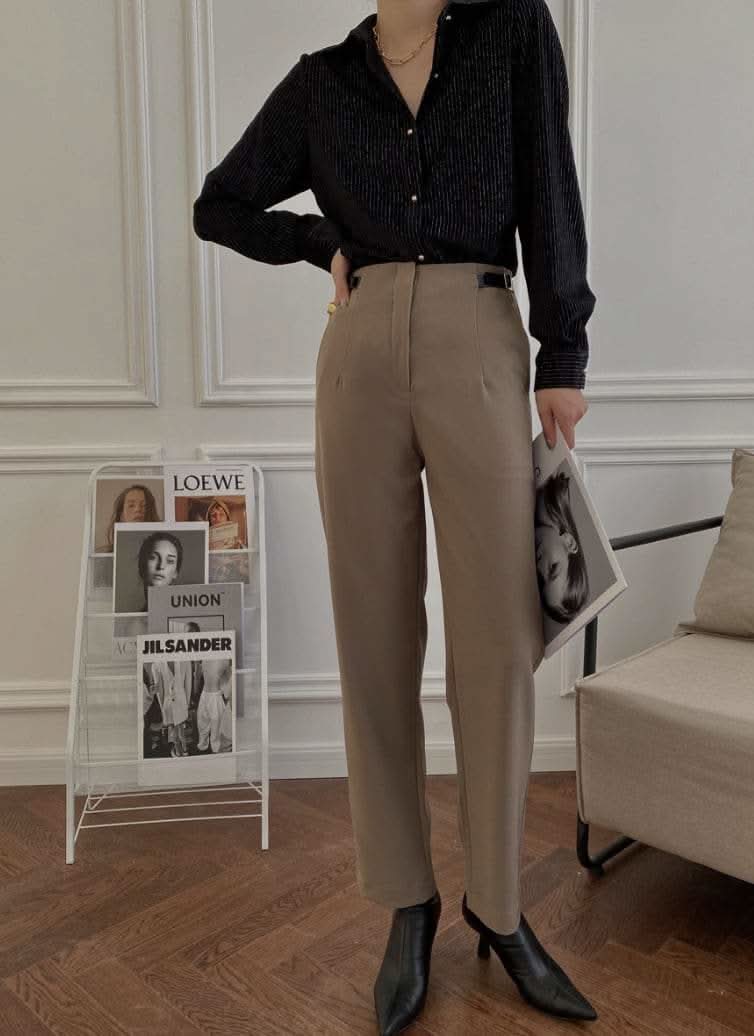 【動画あり】ウエストベルトスラックスシンプルパンツ 2色展開 - select store mirror me【動画あり】ウエストベルトスラックスシンプルパンツ 2色展開197257722mirror meselect store mirror me197257722ライトブラウンS