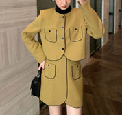 ラインノーカラーデザインミニスカートセットアップ 2色展開 - select store mirror meラインノーカラーデザインミニスカートセットアップ 2色展開198177124mirror meselect store mirror me198177124カーキS