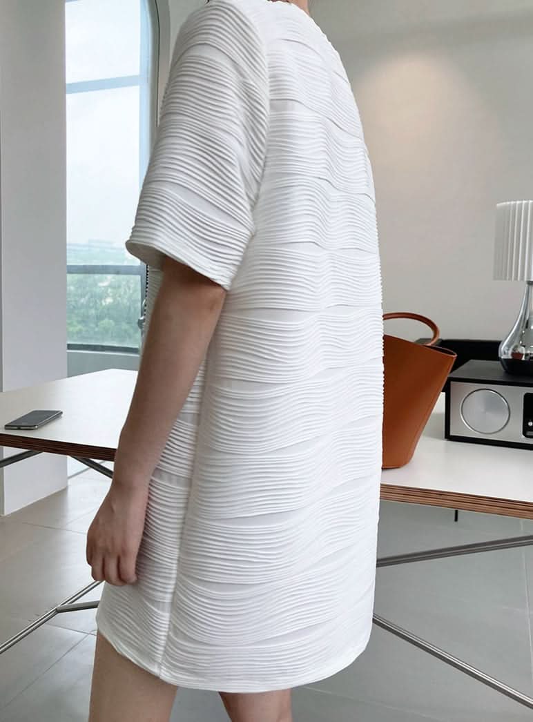 ウェーブデコデザインミニワンピース 2色展開 - select store mirror meウェーブデコデザインミニワンピース 2色展開198666373mirror meselect store mirror me198666373ホワイトS