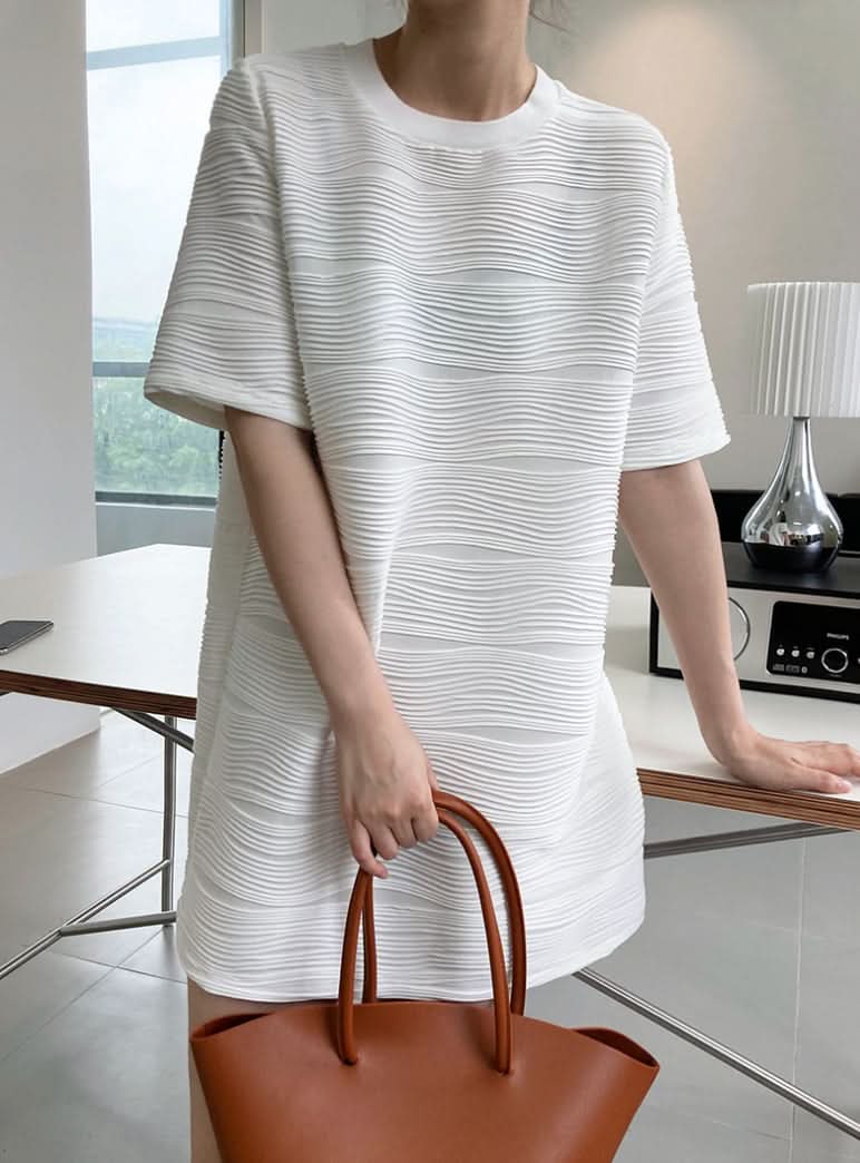 ウェーブデコデザインミニワンピース 2色展開 - select store mirror meウェーブデコデザインミニワンピース 2色展開198666373mirror meselect store mirror me198666373ホワイトS