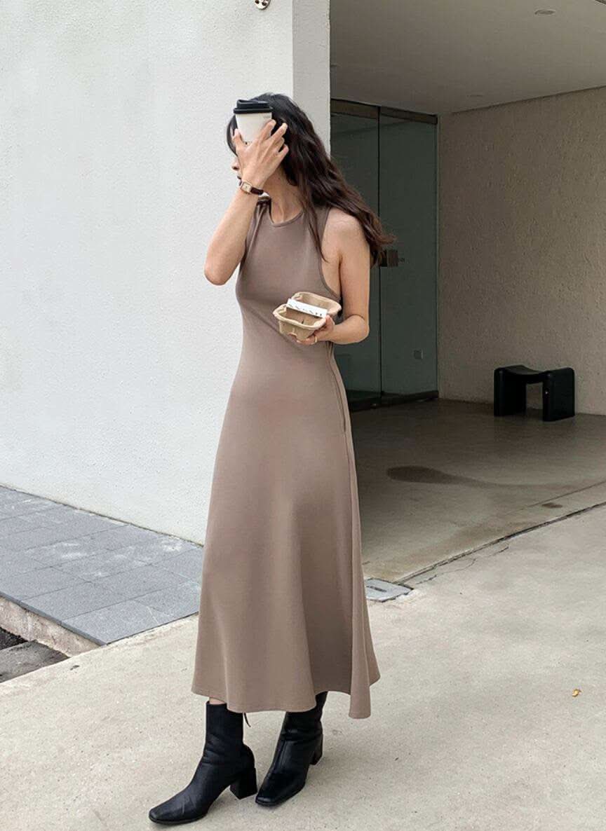 タンクデザインロングマキシワンピース 2色展開 - select store mirror meタンクデザインロングマキシワンピース 2色展開198882728mirror meselect store mirror me198882728ベージュS