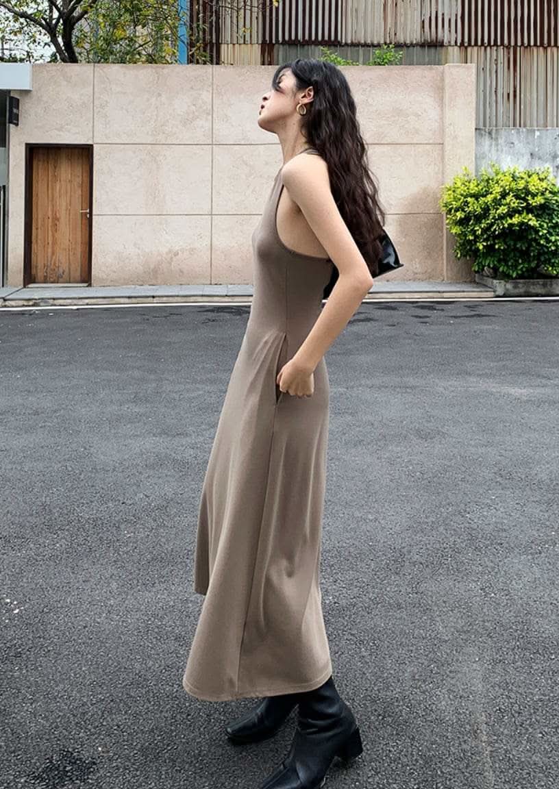 タンクデザインロングマキシワンピース 2色展開 - select store mirror meタンクデザインロングマキシワンピース 2色展開198882728mirror meselect store mirror me198882728ベージュS