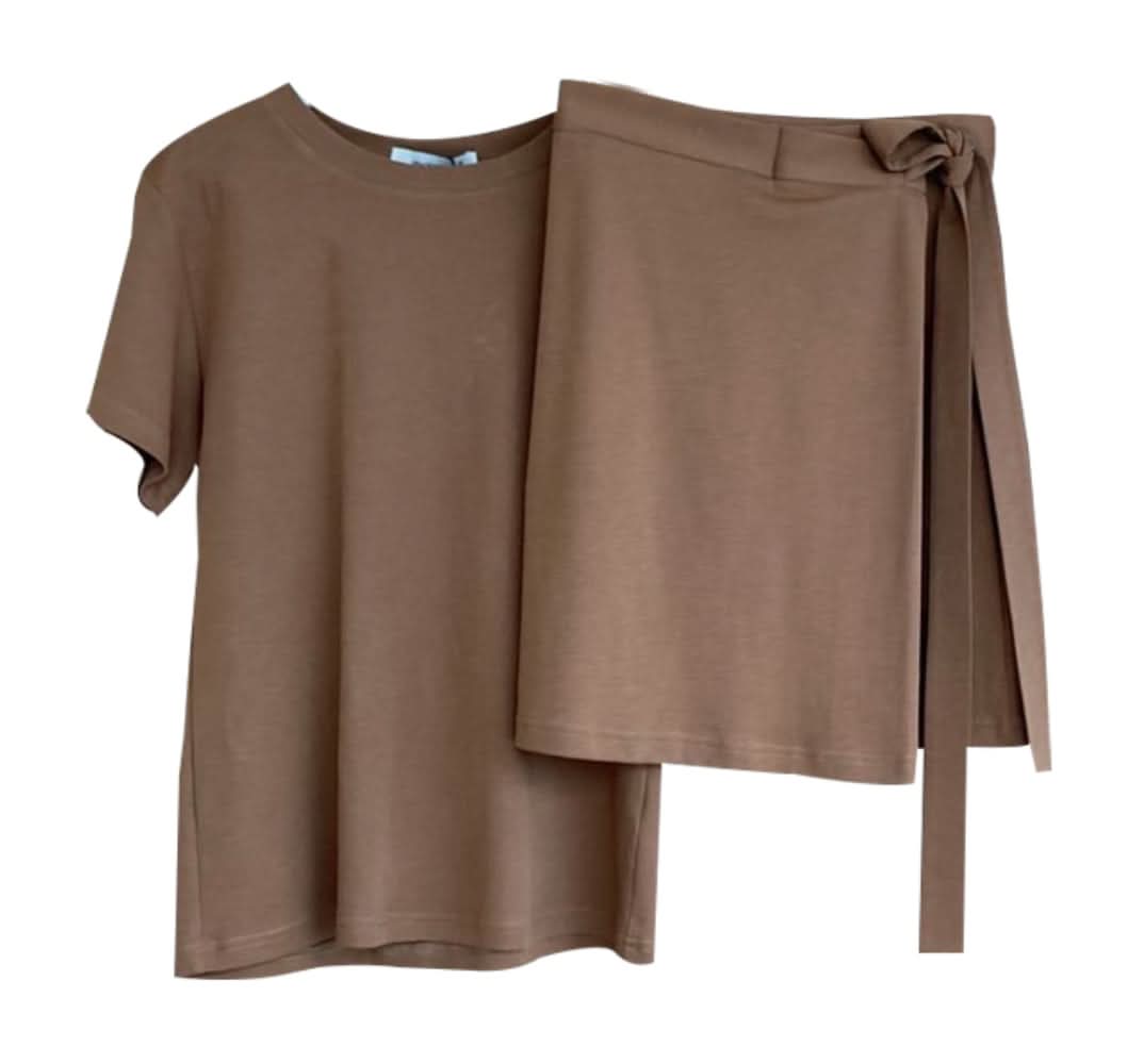 コットンラフデザイントップス&スカート2点セット 2色展開 - select store mirror meコットンラフデザイントップス&スカート2点セット 2色展開178984219mirror meselect store mirror me178984219ブラウンS