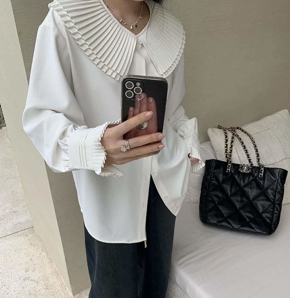 【動画あり】プリーツカラーエレガントブラウス 2色展開 - select store mirror me【動画あり】プリーツカラーエレガントブラウス 2色展開201180259mirror meselect store mirror me201180259ホワイトS