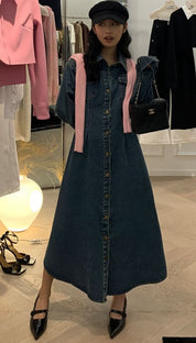 ウォッシュデニムロングフレアワンピース 2色展開 - select store mirror meウォッシュデニムロングフレアワンピース 2色展開201886658mirror meselect store mirror me201886658ライトブルーS