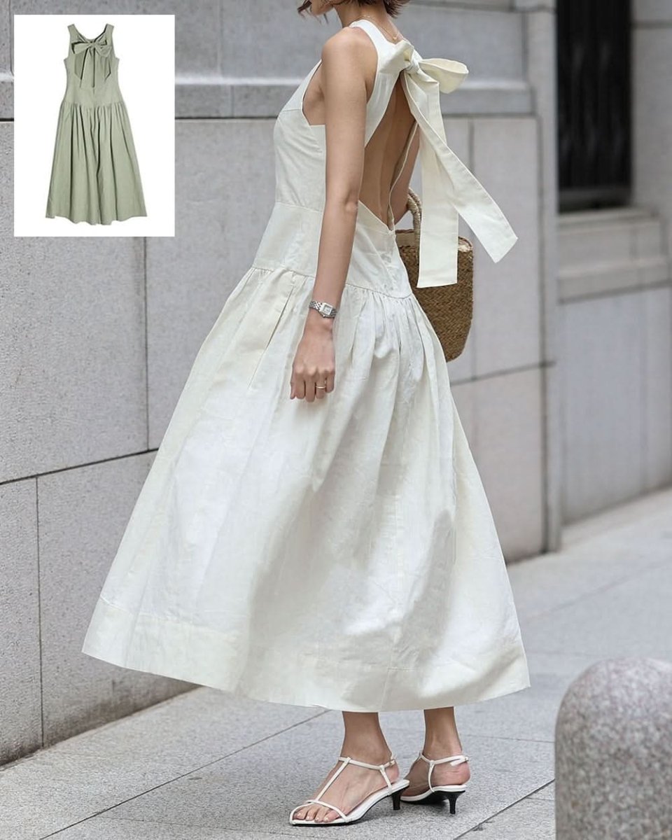 【動画あり】バックリボンスクエアオープンワンピース 2色展開 - select store mirror me【動画あり】バックリボンスクエアオープンワンピース 2色展開202353072mirror meselect store mirror me202353072アイボリーS