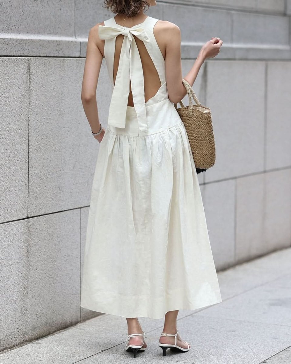 【動画あり】バックリボンスクエアオープンワンピース 2色展開 - select store mirror me【動画あり】バックリボンスクエアオープンワンピース 2色展開202353072mirror meselect store mirror me202353072アイボリーS