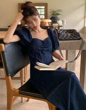 デニムパフスリーブ切り替えフレアワンピース 2色展開 - select store mirror meデニムパフスリーブ切り替えフレアワンピース 2色展開202408703mirror meselect store mirror me202408703ライトブルーS