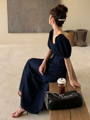 デニムパフスリーブ切り替えフレアワンピース 2色展開 - select store mirror meデニムパフスリーブ切り替えフレアワンピース 2色展開202408703mirror meselect store mirror me202408703ライトブルーS