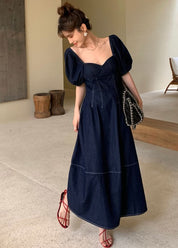 デニムパフスリーブ切り替えフレアワンピース 2色展開 - select store mirror meデニムパフスリーブ切り替えフレアワンピース 2色展開202408703mirror meselect store mirror me202408703ライトブルーS