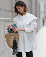 【動画あり】ビックカラー付きとろみブラウス 2色展開 - select store mirror me【動画あり】ビックカラー付きとろみブラウス 2色展開203503771mirror meselect store mirror me203503771ホワイトS