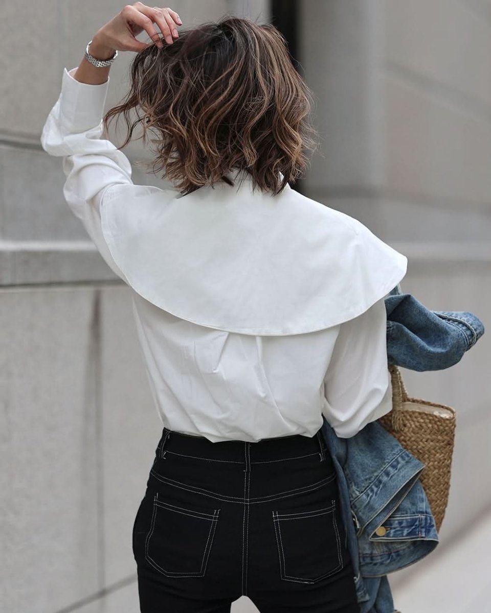 【動画あり】ビックカラー付きとろみブラウス 2色展開 - select store mirror me【動画あり】ビックカラー付きとろみブラウス 2色展開203503771mirror meselect store mirror me203503771ホワイトS