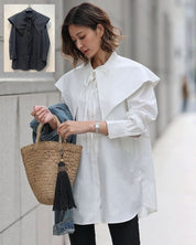 【動画あり】ビックカラー付きとろみブラウス 2色展開 - select store mirror me【動画あり】ビックカラー付きとろみブラウス 2色展開203503771mirror meselect store mirror me203503771ホワイトS