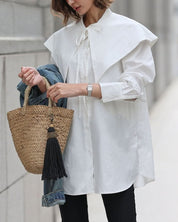 【動画あり】ビックカラー付きとろみブラウス 2色展開 - select store mirror me【動画あり】ビックカラー付きとろみブラウス 2色展開203503771mirror meselect store mirror me203503771ホワイトS