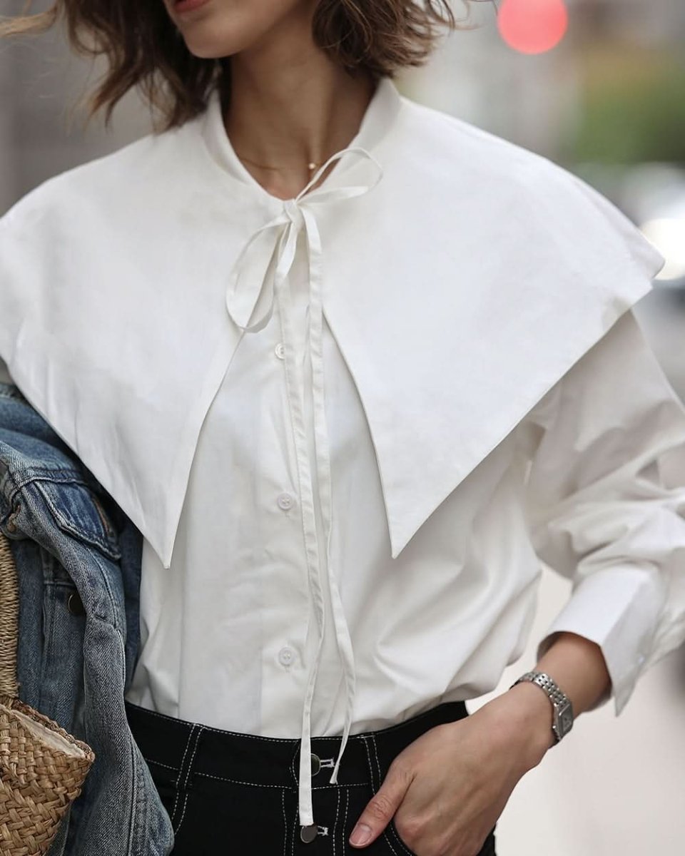 【動画あり】ビックカラー付きとろみブラウス 2色展開 - select store mirror me【動画あり】ビックカラー付きとろみブラウス 2色展開203503771mirror meselect store mirror me203503771ホワイトS