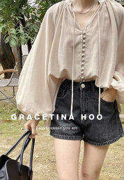 【動画あり】シフォンランタンスリーブブラウス 2色展開 - select store mirror me【動画あり】シフォンランタンスリーブブラウス 2色展開204222495mirror meselect store mirror me204222495ベージュ