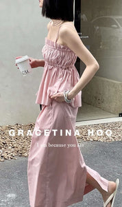 【動画あり】ギャザーキャミスカートセットアップ 2色展開 - select store mirror me【動画あり】ギャザーキャミスカートセットアップ 2色展開204228686mirror meselect store mirror me204228686ピンクS