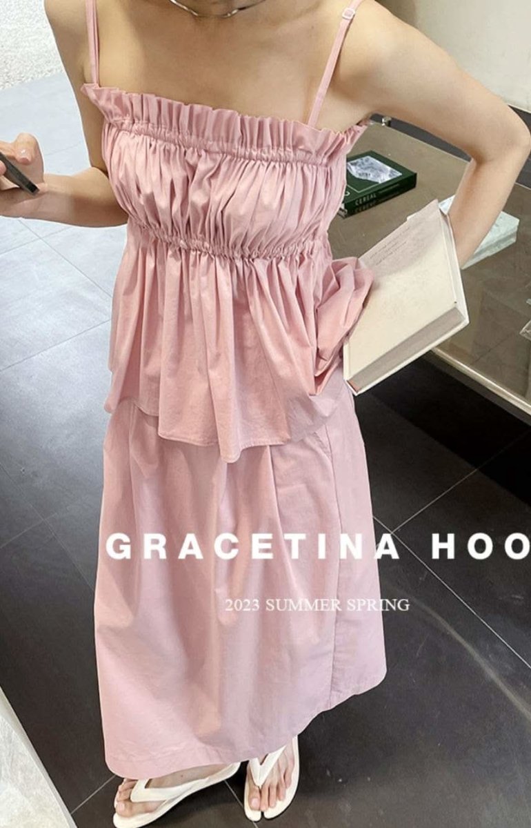 【動画あり】ギャザーキャミスカートセットアップ 2色展開 - select store mirror me【動画あり】ギャザーキャミスカートセットアップ 2色展開204228686mirror meselect store mirror me204228686ピンクS