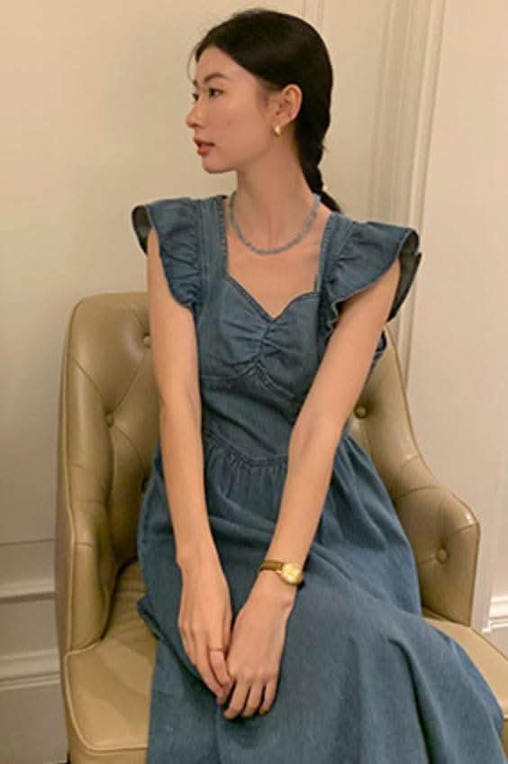 【動画あり】バックリボンデニムフレアショルダーワンピース 2色展開 - select store mirror me【動画あり】バックリボンデニムフレアショルダーワンピース 2色展開206551216mirror meselect store mirror me206551216ライトブルーS