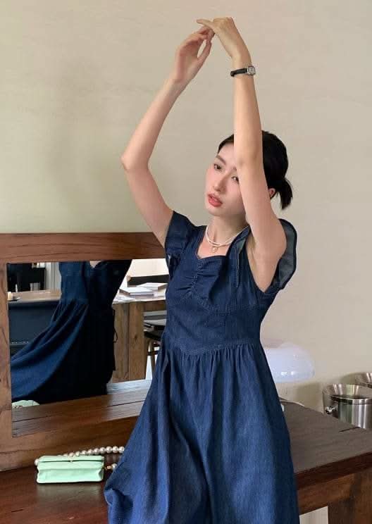 【動画あり】バックリボンデニムフレアショルダーワンピース 2色展開 - select store mirror me【動画あり】バックリボンデニムフレアショルダーワンピース 2色展開206551216mirror meselect store mirror me206551216ライトブルーS