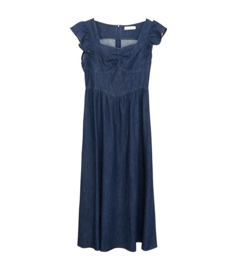 【動画あり】バックリボンデニムフレアショルダーワンピース 2色展開 - select store mirror me【動画あり】バックリボンデニムフレアショルダーワンピース 2色展開206551216mirror meselect store mirror me206551216ライトブルーS