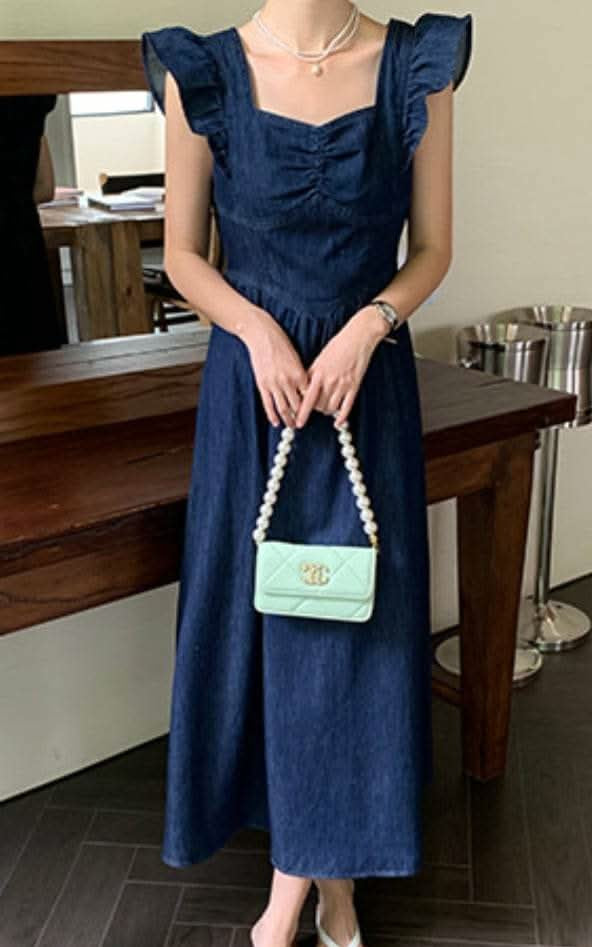 【動画あり】バックリボンデニムフレアショルダーワンピース 2色展開 - select store mirror me【動画あり】バックリボンデニムフレアショルダーワンピース 2色展開206551216mirror meselect store mirror me206551216ライトブルーS