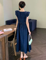 【動画あり】バックリボンデニムフレアショルダーワンピース 2色展開 - select store mirror me【動画あり】バックリボンデニムフレアショルダーワンピース 2色展開206551216mirror meselect store mirror me206551216ライトブルーS