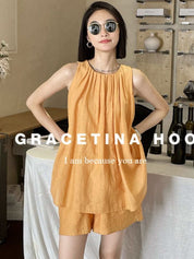 <インスタグラマー様ご愛用>タンクフロントプリーツパンツセットアップ 2色展開 - select store mirror me<インスタグラマー様ご愛用>タンクフロントプリーツパンツセットアップ 2色展開206846798mirror meselect store mirror me206846798オレンジS