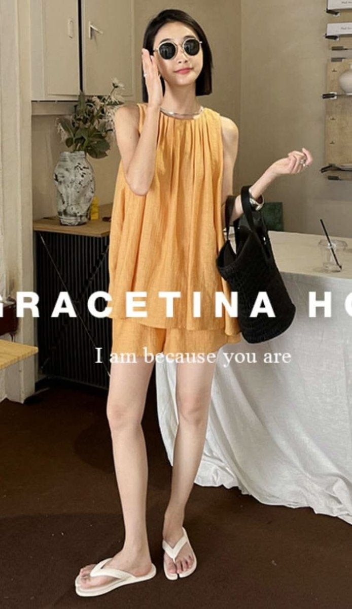 <インスタグラマー様ご愛用>タンクフロントプリーツパンツセットアップ 2色展開 - select store mirror me<インスタグラマー様ご愛用>タンクフロントプリーツパンツセットアップ 2色展開206846798mirror meselect store mirror me206846798オレンジS