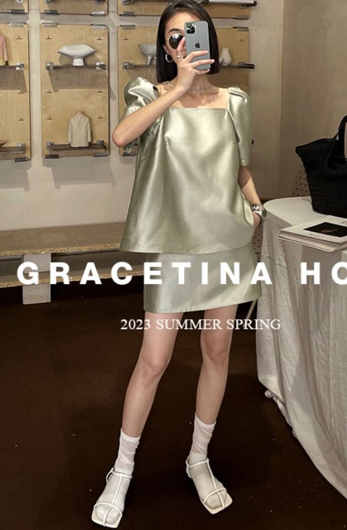 スクエアフロントパフスカートセットアップ 2色展開 - select store mirror meスクエアフロントパフスカートセットアップ 2色展開206848222mirror meselect store mirror me206848222ライトカーキS