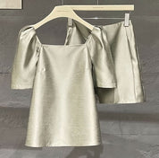 スクエアフロントパフスカートセットアップ 2色展開 - select store mirror meスクエアフロントパフスカートセットアップ 2色展開206848222mirror meselect store mirror me206848222ライトカーキS