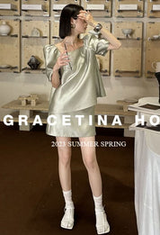 スクエアフロントパフスカートセットアップ 2色展開 - select store mirror meスクエアフロントパフスカートセットアップ 2色展開206848222mirror meselect store mirror me206848222ライトカーキS