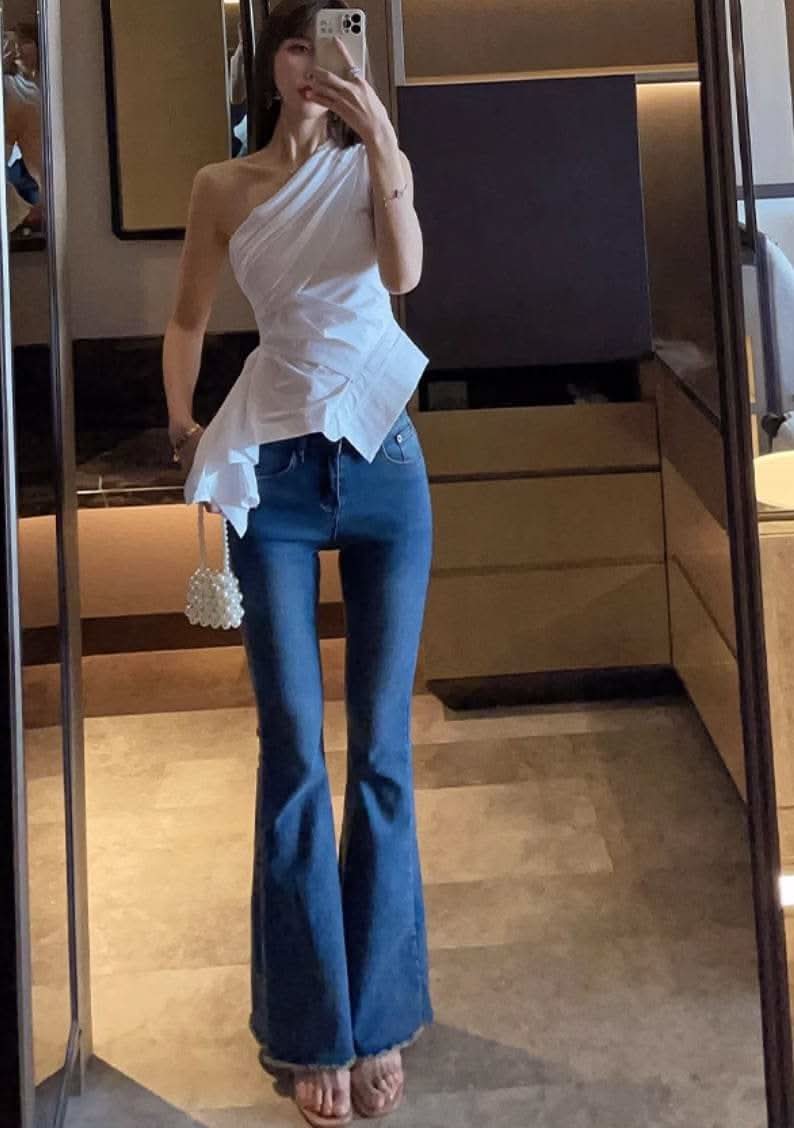 <インスタグラマー様ご愛用>【動画あり】ワンショルダーデザインペプラムトップス 2色展開 - select store mirror me<インスタグラマー様ご愛用>【動画あり】ワンショルダーデザインペプラムトップス 2色展開207593431mirror meselect store mirror me207593431ホワイトS