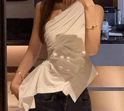 <インスタグラマー様ご愛用>【動画あり】ワンショルダーデザインペプラムトップス 2色展開 - select store mirror me<インスタグラマー様ご愛用>【動画あり】ワンショルダーデザインペプラムトップス 2色展開207593431mirror meselect store mirror me207593431ホワイトS