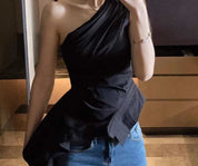 <インスタグラマー様ご愛用>【動画あり】ワンショルダーデザインペプラムトップス 2色展開 - select store mirror me<インスタグラマー様ご愛用>【動画あり】ワンショルダーデザインペプラムトップス 2色展開207593431mirror meselect store mirror me207593431ホワイトS