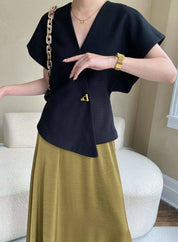 <インスタグラマー様ご愛用>動画あり】トライアングルポイントデザイントップス 2色展開 - select store mirror me<インスタグラマー様ご愛用>動画あり】トライアングルポイントデザイントップス 2色展開208700264mirror meselect store mirror me208700264ホワイトS