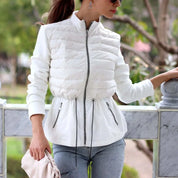 <インスタグラマー様ご愛用><即納在庫あり>待望の再入荷【動画あり】【高品質】ホワイトダックダウンぺプラム切り替えダウンジャケット 2色展開 mirror me