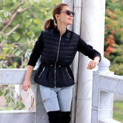 <インスタグラマー様ご愛用><即納在庫あり>待望の再入荷【動画あり】【高品質】ホワイトダックダウンぺプラム切り替えダウンジャケット 2色展開 mirror me