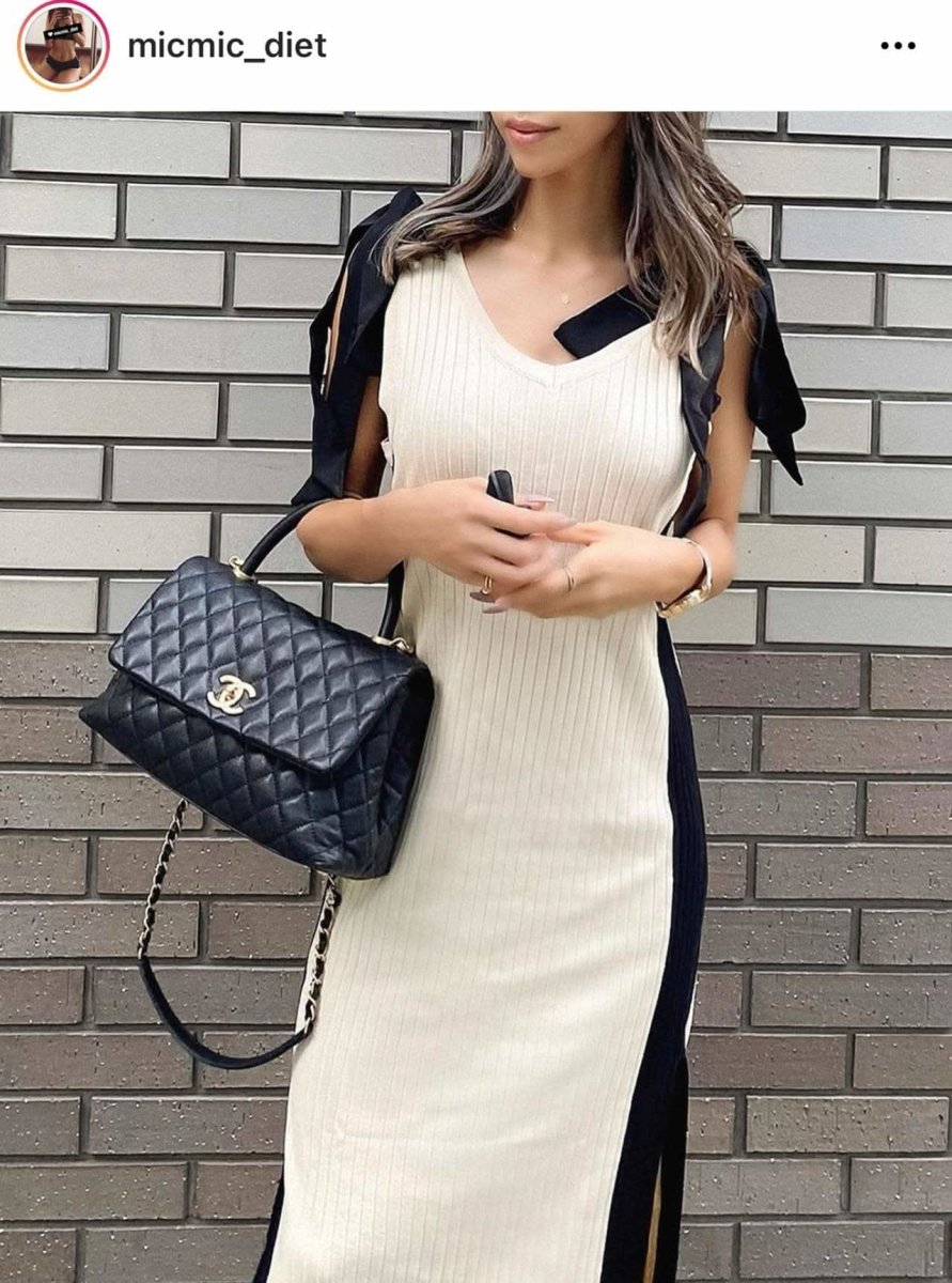 <インスタグラマー様ご愛用>【動画あり】バイカラーショルダーリボンスリットリブニットワンピース 2色展開 - select store mirror me<インスタグラマー様ご愛用>【動画あり】バイカラーショルダーリボンスリットリブニットワンピース 2色展開68654283mirror meselect store mirror me68654283ベージュ