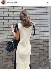 <インスタグラマー様ご愛用>【動画あり】バイカラーショルダーリボンスリットリブニットワンピース 2色展開 - select store mirror me<インスタグラマー様ご愛用>【動画あり】バイカラーショルダーリボンスリットリブニットワンピース 2色展開68654283mirror meselect store mirror me68654283ベージュ