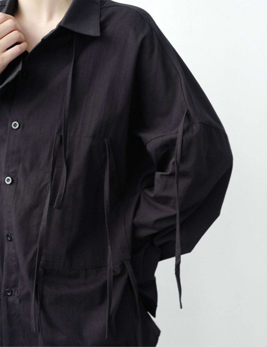 【サイズ展開豊富】アシンメトリーデザイン華奢リボンユニークシャツ 2色展開 - select store mirror me【サイズ展開豊富】アシンメトリーデザイン華奢リボンユニークシャツ 2色展開91329790mirror meselect store mirror me91329790ホワイト S