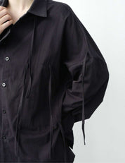 【サイズ展開豊富】アシンメトリーデザイン華奢リボンユニークシャツ 2色展開 - select store mirror me【サイズ展開豊富】アシンメトリーデザイン華奢リボンユニークシャツ 2色展開91329790mirror meselect store mirror me91329790ホワイト S