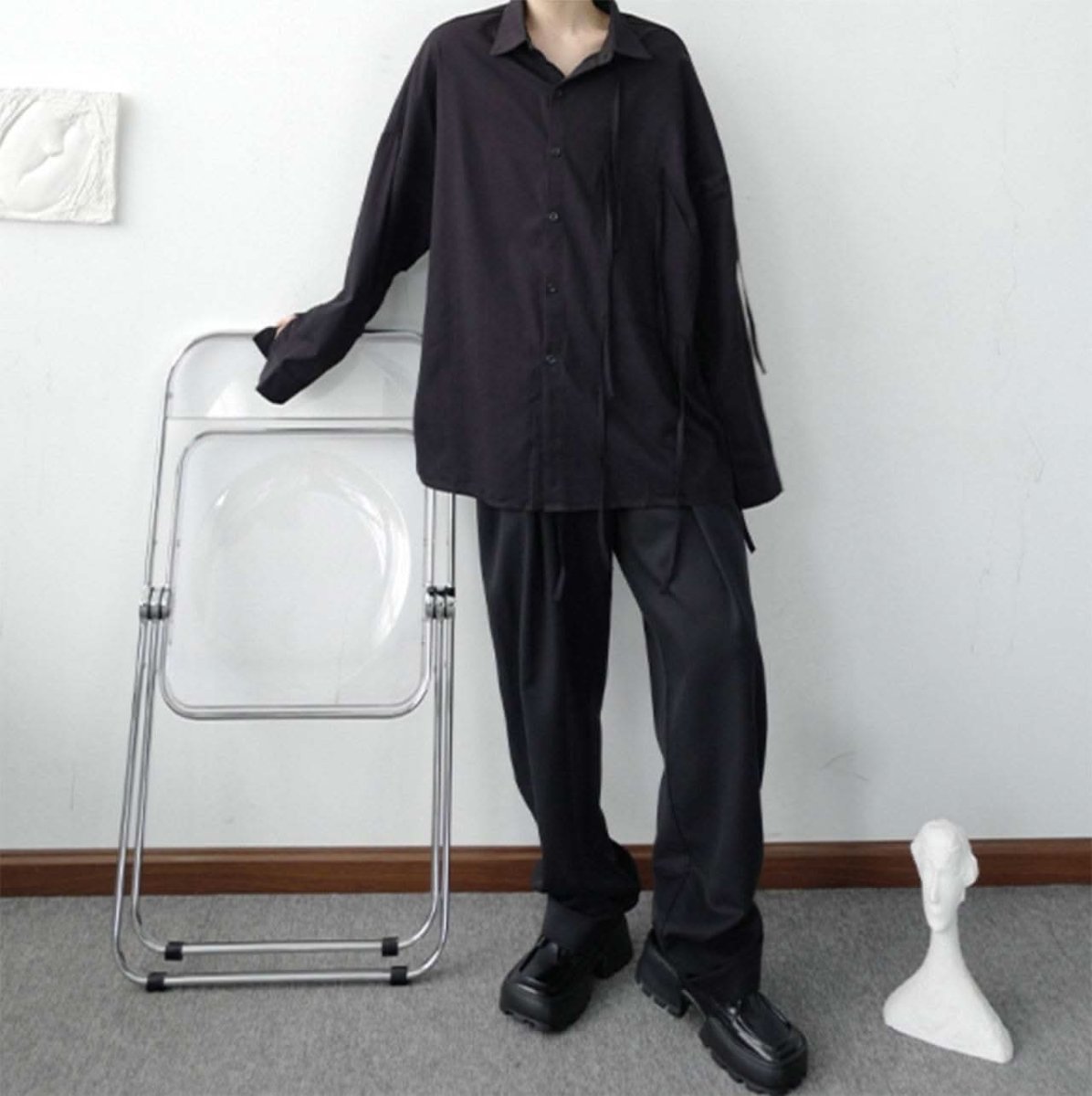 【サイズ展開豊富】アシンメトリーデザイン華奢リボンユニークシャツ 2色展開 - select store mirror me【サイズ展開豊富】アシンメトリーデザイン華奢リボンユニークシャツ 2色展開91329790mirror meselect store mirror me91329790ホワイト S