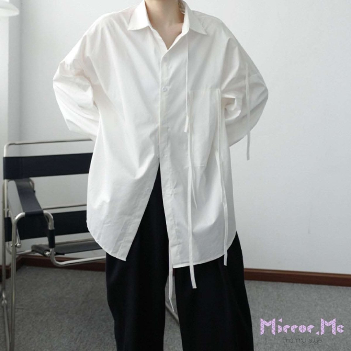 【サイズ展開豊富】アシンメトリーデザイン華奢リボンユニークシャツ 2色展開 - select store mirror me【サイズ展開豊富】アシンメトリーデザイン華奢リボンユニークシャツ 2色展開91329790mirror meselect store mirror me91329790ホワイト S