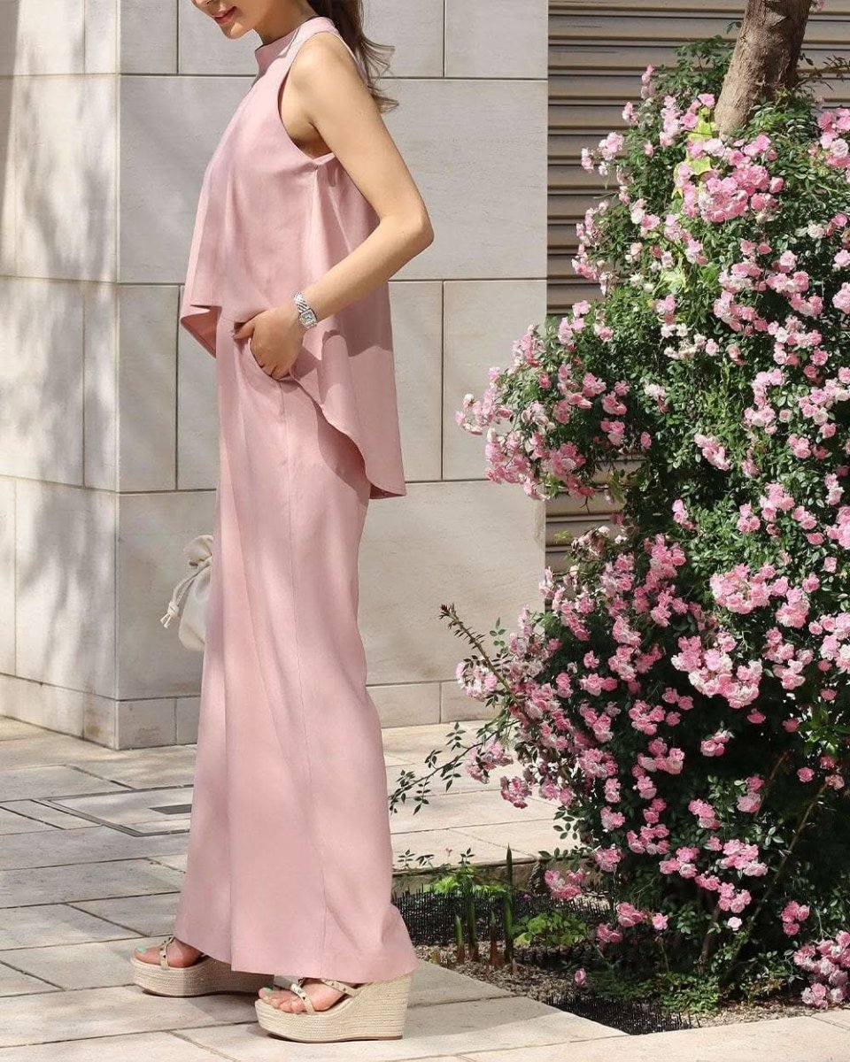 <一部即納在庫あり><ゆきのこ様ご愛用>【動画あり】とろみカラーホルターネックフレアロンパース 2色展開 yukinoko1111 - select store mirror me<一部即納在庫あり><ゆきのこ様ご愛用>【動画あり】とろみカラーホルターネックフレアロンパース 2色展開 yukinoko111158871695mirror meselect store mirror me58871695ピンクS