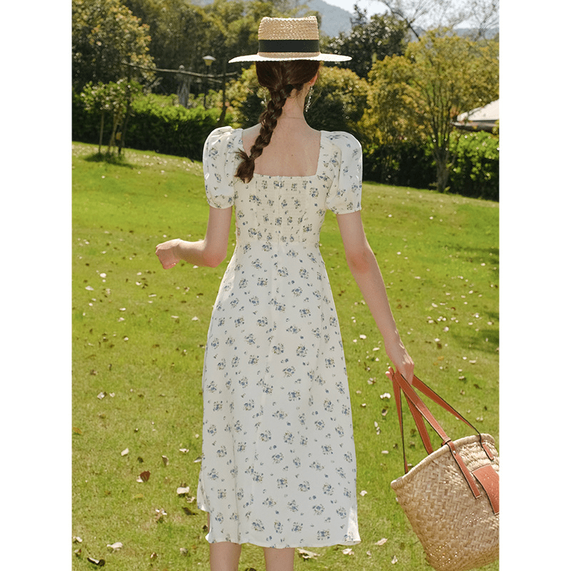 【2025春夏新作】ボタニカルプリント パフスリーブワンピース - select store mirror me【2025春夏新作】ボタニカルプリント パフスリーブワンピースselect store mirror meselect store mirror meクリームM