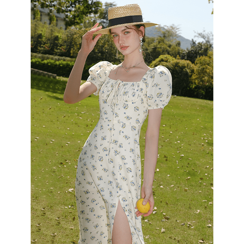 【2025春夏新作】ボタニカルプリント パフスリーブワンピース - select store mirror me【2025春夏新作】ボタニカルプリント パフスリーブワンピースselect store mirror meselect store mirror meクリームM