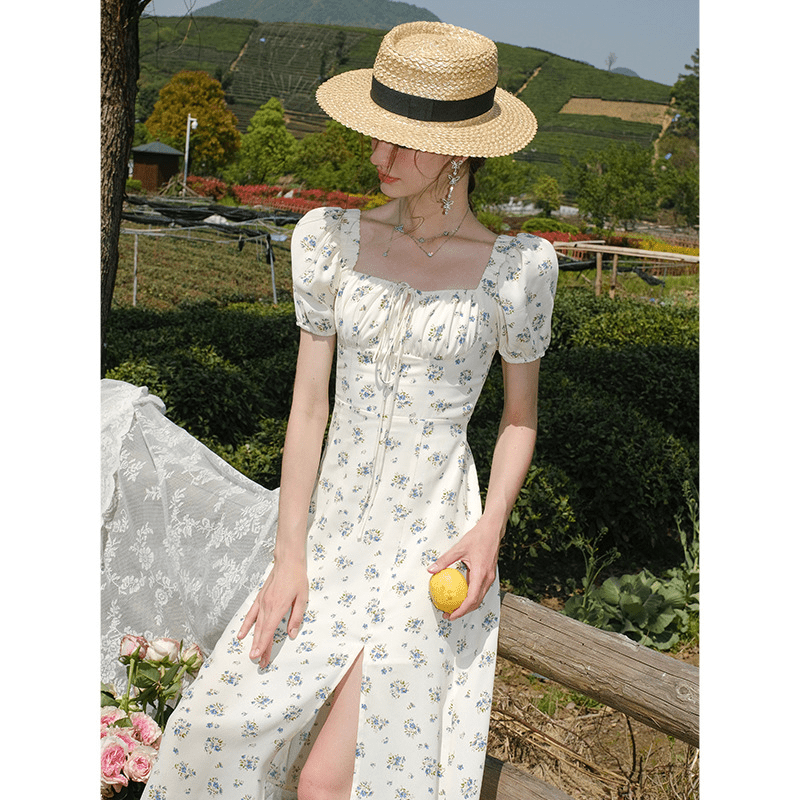 【2025春夏新作】ボタニカルプリント パフスリーブワンピース - select store mirror me【2025春夏新作】ボタニカルプリント パフスリーブワンピースselect store mirror meselect store mirror meクリームM